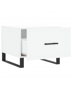 Tavolini da Salotto 2 pz Bianchi 50x50x40 cm Legno Multistrato 2