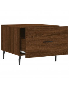 Tavolini Salotto 2 pz Rovere Marrone 50x50x40 Legno Multistrato 2