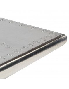 Tavolino da Salotto Aviator Alluminio Stile Vintage Aeronautico 2