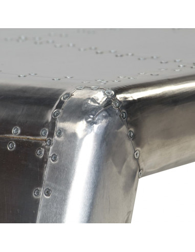 Tavolino da Salotto Aviator Alluminio Stile Vintage Aeronautico