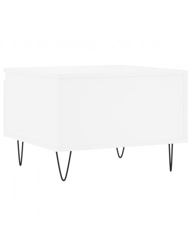 Tavolini da Salotto 2pz Bianchi 50x46x35cm in Legno Multistrato