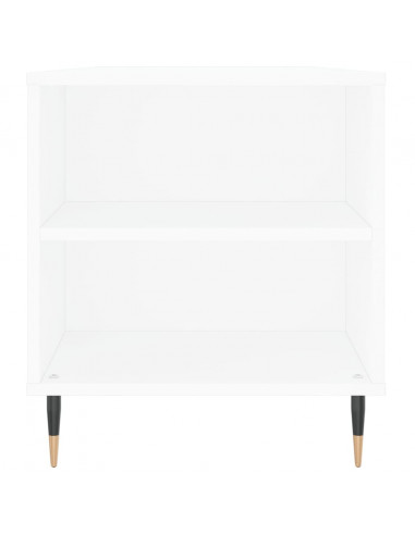 Tavolino da Salotto Bianco 102x44,5x50 cm in Legno Multistrato