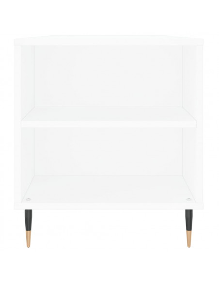 Tavolino da Salotto Bianco 102x44,5x50 cm in Legno Multistrato