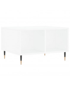 Tavolino da Salotto Bianco 60x50x36,5 cm in Legno Multistrato 2