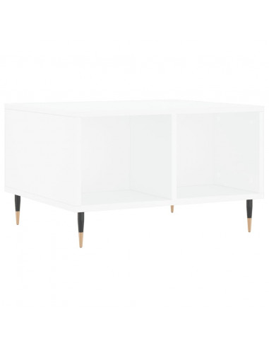 Tavolino da Salotto Bianco 60x50x36,5 cm in Legno Multistrato