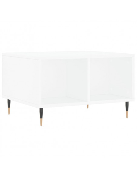 Tavolino da Salotto Bianco 60x50x36,5 cm in Legno Multistrato
