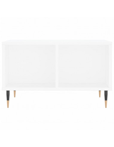 Tavolino da Salotto Bianco 60x50x36,5 cm in Legno Multistrato