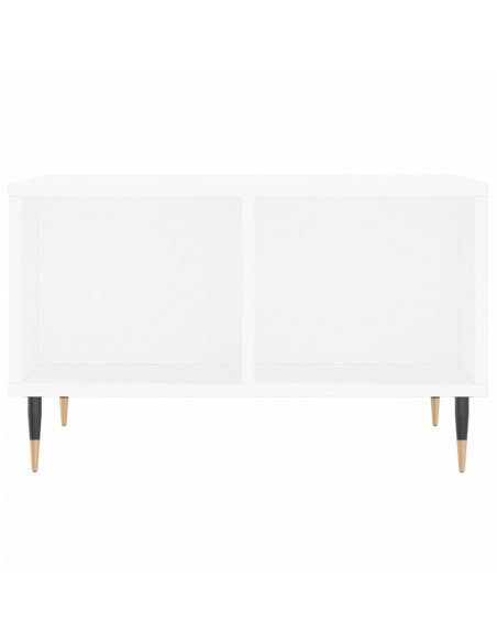 Tavolino da Salotto Bianco 60x50x36,5 cm in Legno Multistrato