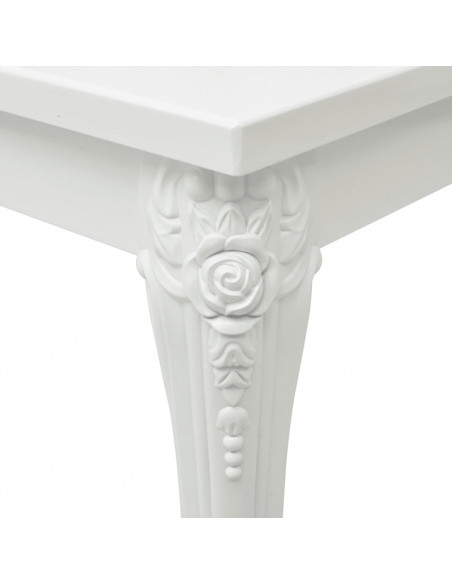 Tavolino da Salotto Bianco Lucido 100x50x42cm Legno Multistrato