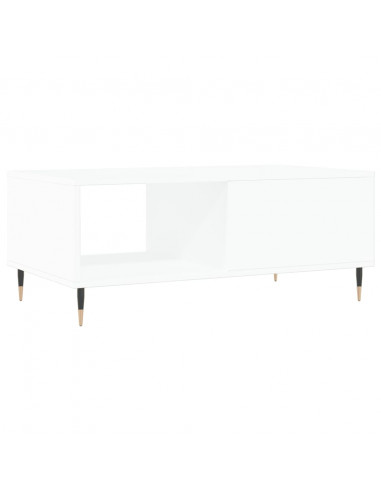 Tavolino da Salotto Bianco 90x50x36,5 cm in Legno Multistrato