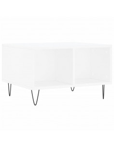 Tavolino da Salotto Bianco 60x50x36,5 cm in Legno Multistrato 2
