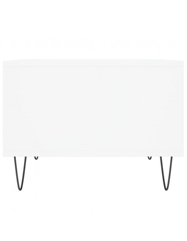 Tavolino da Salotto Bianco 60x50x36,5 cm in Legno Multistrato