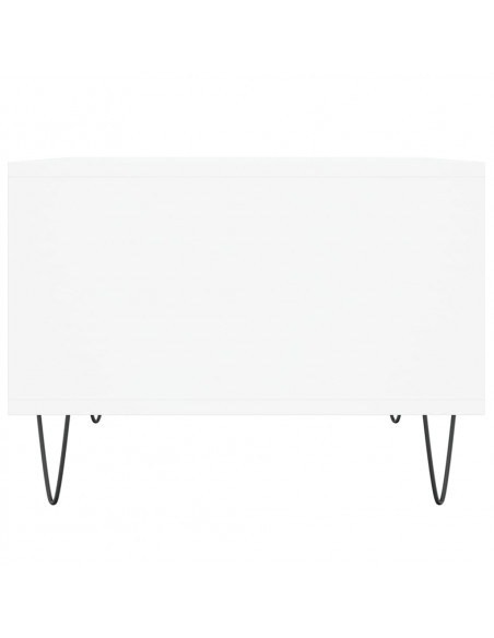 Tavolino da Salotto Bianco 60x50x36,5 cm in Legno Multistrato