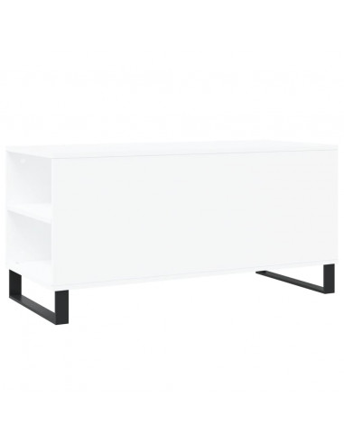 Tavolino da Salotto Bianco 102x44,5x50 cm in Legno Multistrato