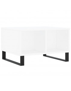 Tavolino da Salotto Bianco 60x50x36,5 cm in Legno Multistrato 2