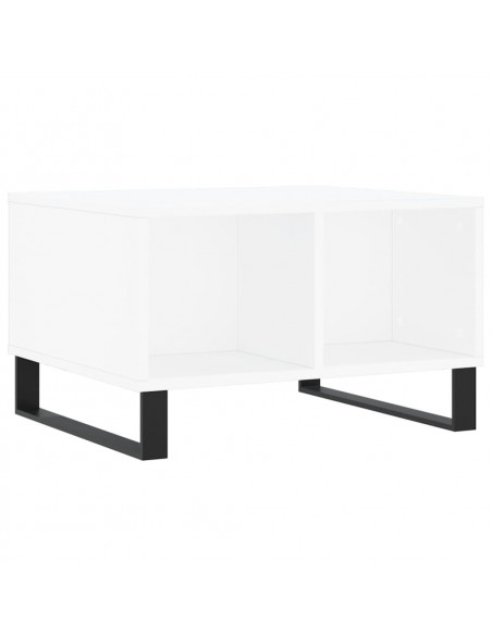 Tavolino da Salotto Bianco 60x50x36,5 cm in Legno Multistrato