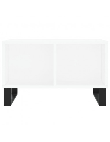 Tavolino da Salotto Bianco 60x50x36,5 cm in Legno Multistrato