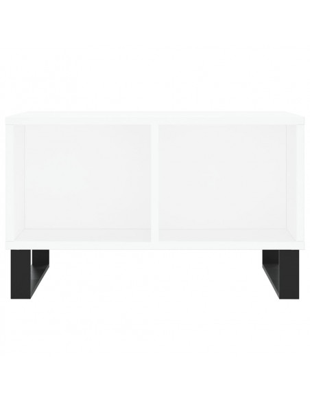 Tavolino da Salotto Bianco 60x50x36,5 cm in Legno Multistrato