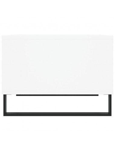 Tavolino da Salotto Bianco 60x50x36,5 cm in Legno Multistrato
