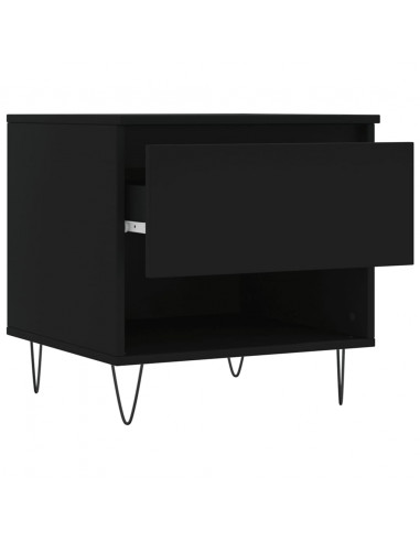 Tavolini da Salotto 2 pz Neri 50x46x50 cm in Legno Multistrato