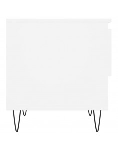 Tavolino da Salotto Bianco 50x46x50 cm in Legno Multistrato 2