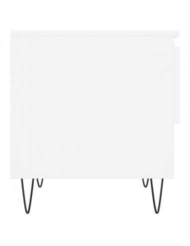 Tavolino da Salotto Bianco 50x46x50 cm in Legno Multistrato