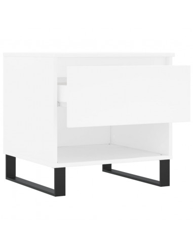 Tavolini Salotto 2 pz Bianchi 50x46x50 cm in Legno Multistrato