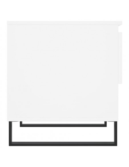 Tavolini Salotto 2 pz Bianchi 50x46x50 cm in Legno Multistrato