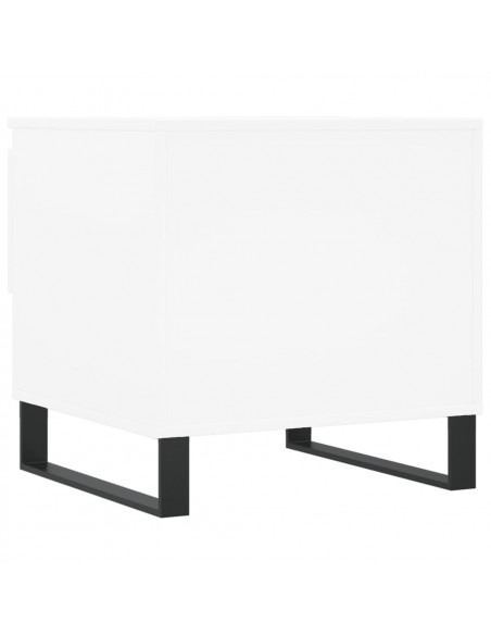 Tavolini Salotto 2 pz Bianchi 50x46x50 cm in Legno Multistrato
