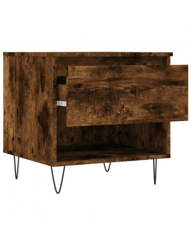 Tavolini Salotto 2pz Rovere Fumo 50x46x50 cm Legno Multistrato