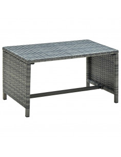 Tavolino da Caffè Antracite 70x40x38 cm in Polyrattan 2