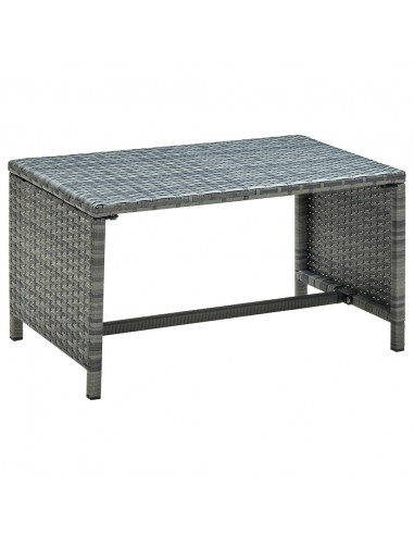 Tavolino da Caffè Antracite 70x40x38 cm in Polyrattan
