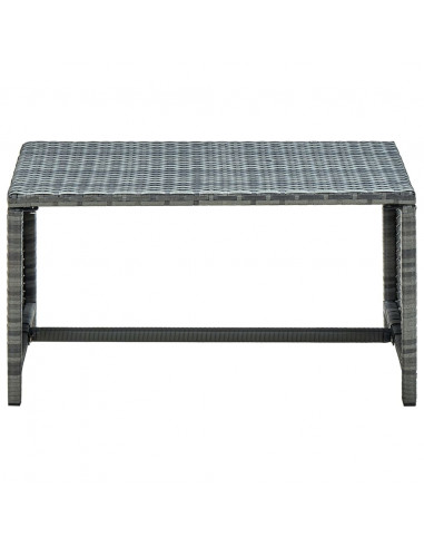 Tavolino da Caffè Antracite 70x40x38 cm in Polyrattan