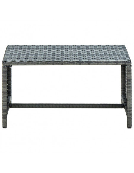 Tavolino da Caffè Antracite 70x40x38 cm in Polyrattan