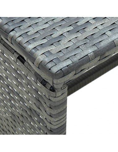 Tavolino da Caffè Antracite 70x40x38 cm in Polyrattan