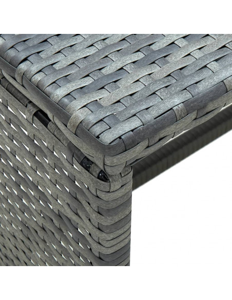 Tavolino da Caffè Antracite 70x40x38 cm in Polyrattan