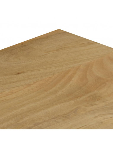 Tavolino da Caffè 100x50x35cm Legno Massello di Mango e Acciaio