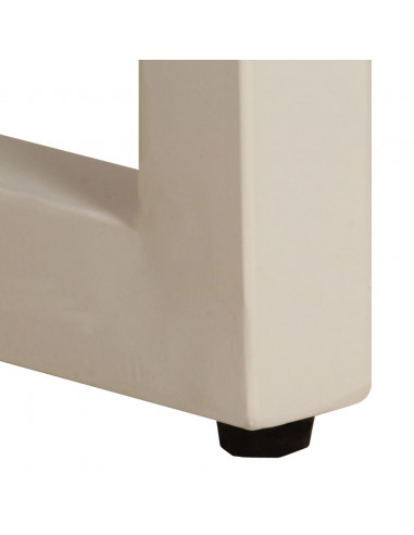 Tavolino da Caffè 100x50x35cm Legno Massello di Mango e Acciaio