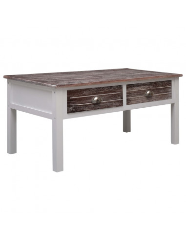 Tavolino da Caffè Marrone 100x50x45 cm in Legno