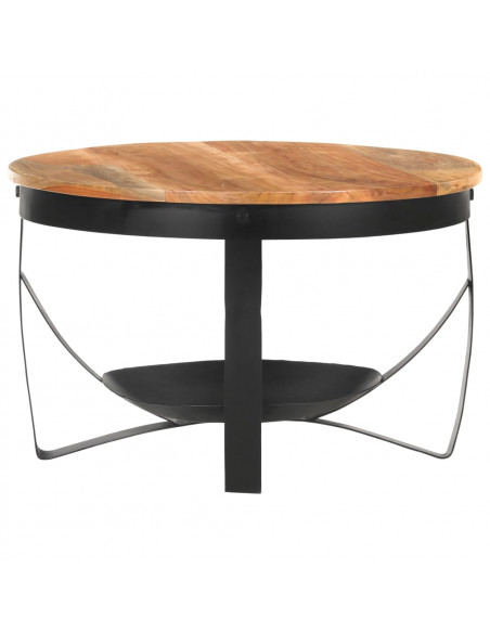 Tavolino da Caffè Ø68x43 cm in Massello di Acacia
