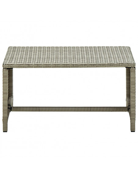 Tavolino da Salotto Beige 70x40x38 cm in Polyrattan
