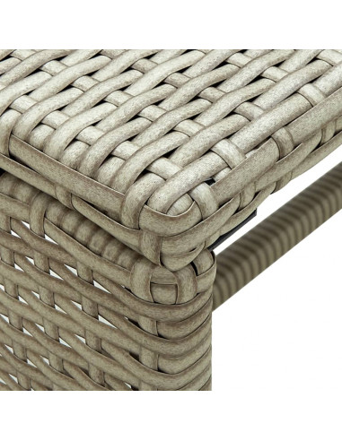 Tavolino da Salotto Beige 70x40x38 cm in Polyrattan