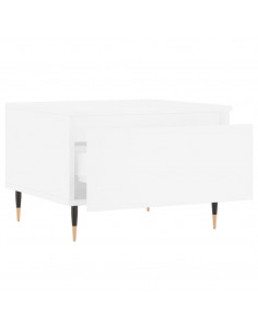 Tavolini da Salotto 2pz Bianchi 50x46x35cm in Legno Multistrato 2