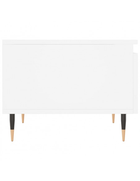 Tavolini da Salotto 2pz Bianchi 50x46x35cm in Legno Multistrato