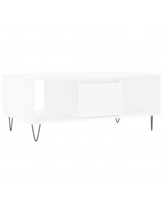 Tavolino da Salotto Bianco 90x50x36,5 cm in Legno Multistrato 2