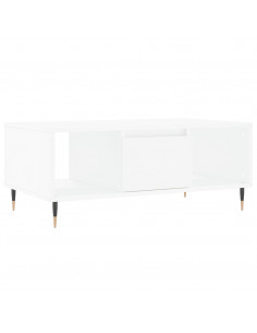 Tavolino da Salotto Bianco 90x50x36,5 cm in Legno Multistrato 2
