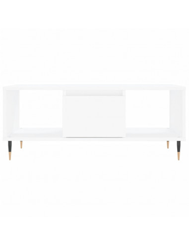 Tavolino da Salotto Bianco 90x50x36,5 cm in Legno Multistrato