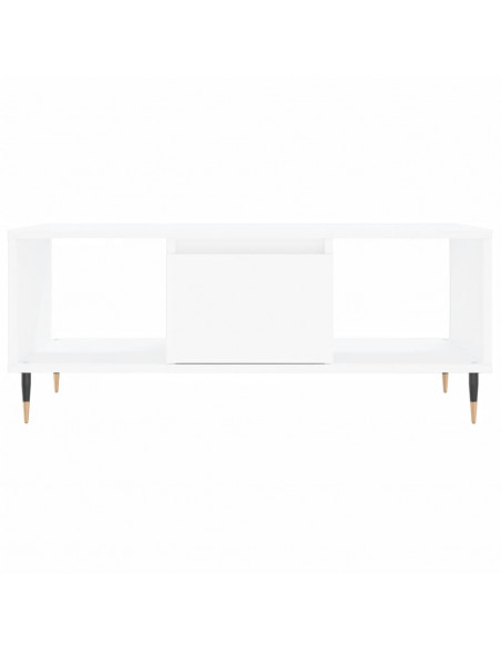 Tavolino da Salotto Bianco 90x50x36,5 cm in Legno Multistrato