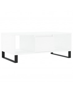Tavolino da Salotto Bianco 90x50x36,5 cm in Legno Multistrato 2