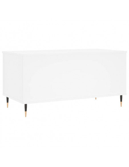 Tavolino da Salotto Bianco 90x44,5x45 cm in Legno Multistrato